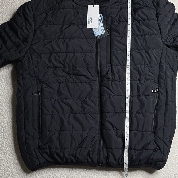 NWT Spire by Galaxy Men's Black Fleece Lined Hooded Puffer Coat Jacket Sz L - Picture 4 of 9
